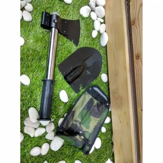 Skop Lipat Kampak Multifungsi Survival Hiking Outdoor Camping