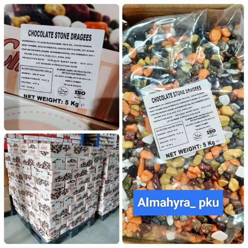 

Coklat Kerikil 5 kg atau dus / Coklat Batu / Coklat Arab / Coklat Turkey