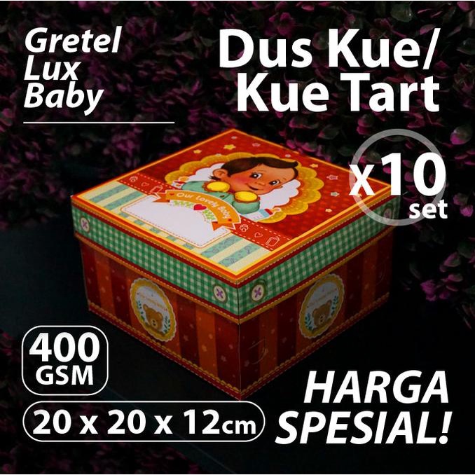 

Paket 10 pcs - Dus Cake Motif 20 x 20 x 12 cm - GRETEL LUX BABY - Kue len14