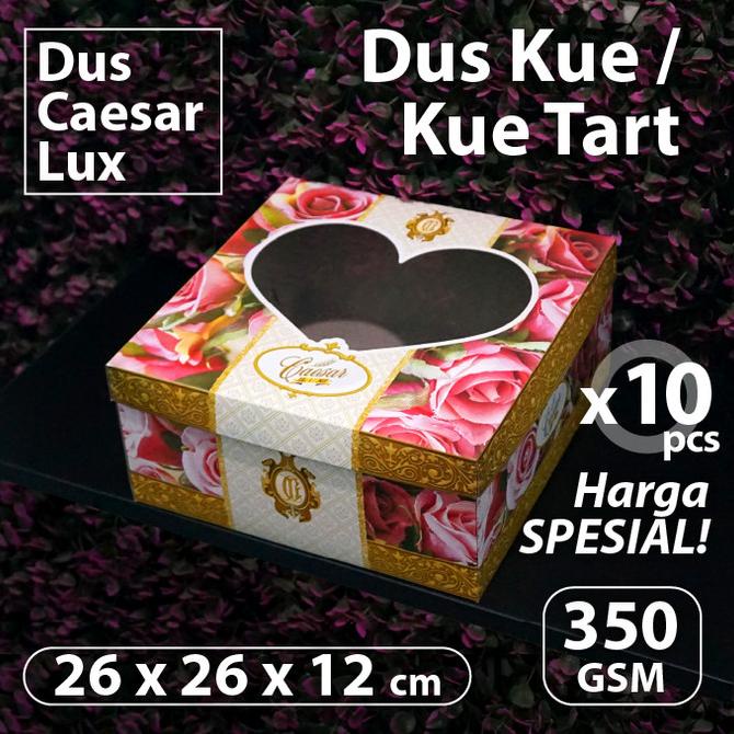 

Paket 10 pcs - Dus Cake Motif 26 x 26 x 12 cm - CAESAR LUX - Box Kue len14