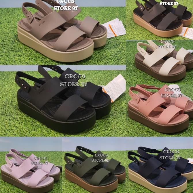 Promo CROCS BROOKLYN/CROCS WANITA/CROCS BROOKLYN MID TALI WEDGES ORIGINAL
