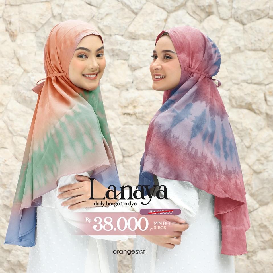 Bergo Hijab Instan Motif Tie Dye Lanaya {KLT.18Ap23r}