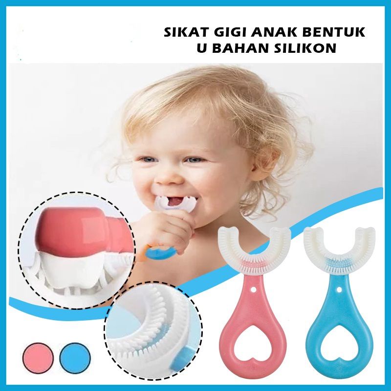 Sikat Gigi Anak Bentuk U Shape Silikon