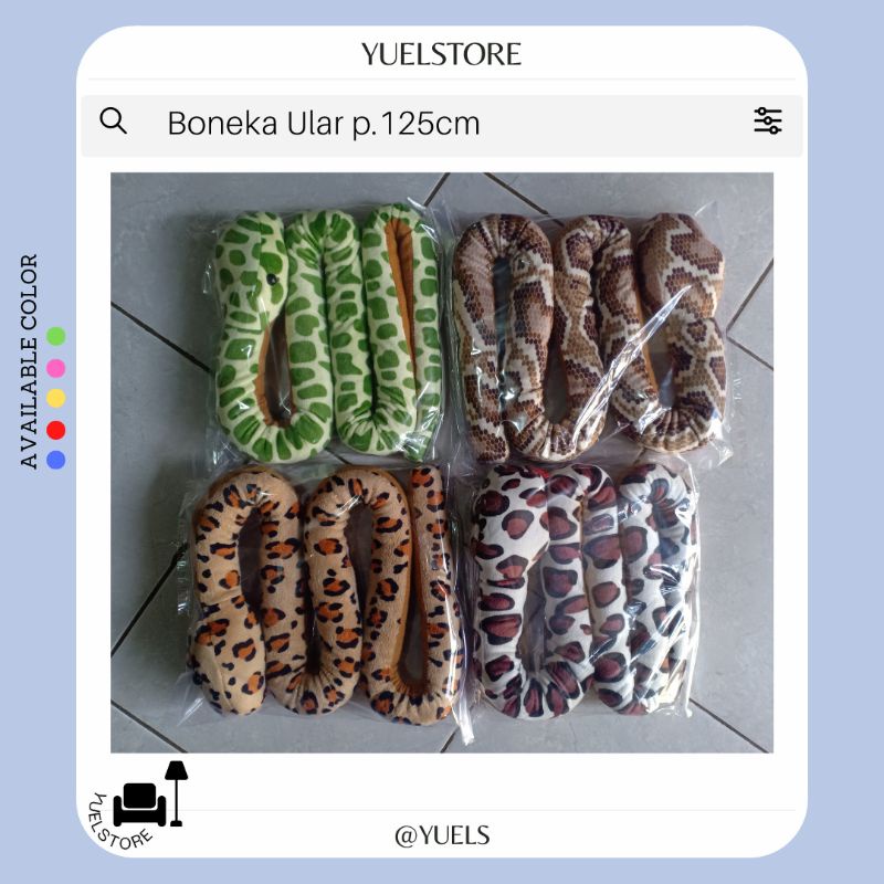 PROMO MURAH BONEKA ULAR  MAINAN BONEKA ULAR BAHAN LEMBUT PANJANG 125cm