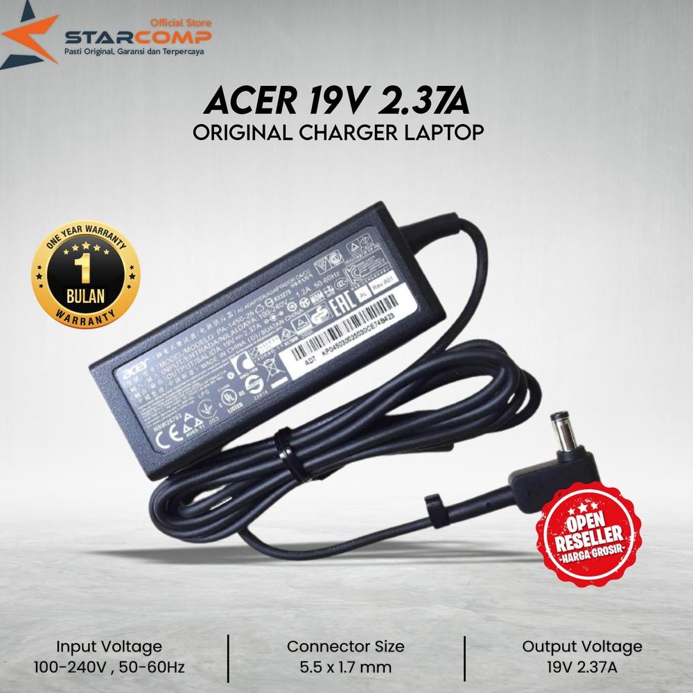 Adaptor Charger Acer Original 19V 2.37A for Acer AspireR5-471T,Acer Aspire Switch 11,Acer Chromebook