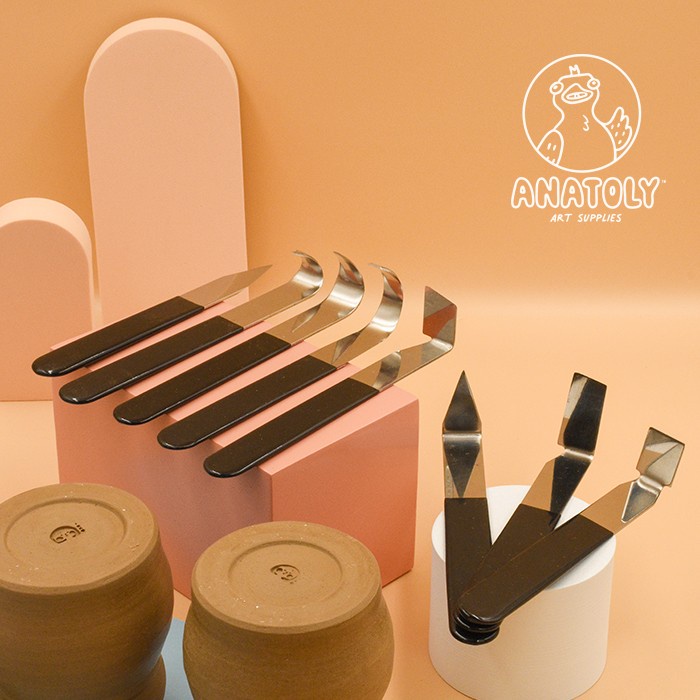 

Ukirku Advanced Trimming Tools 8 In 1 Set For Clay Pottery A