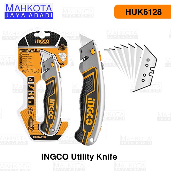 

Ukirku Ingco Utility Knife Huk6128 Pisau Serbaguna Teknisi Tukang Kayu Kulit