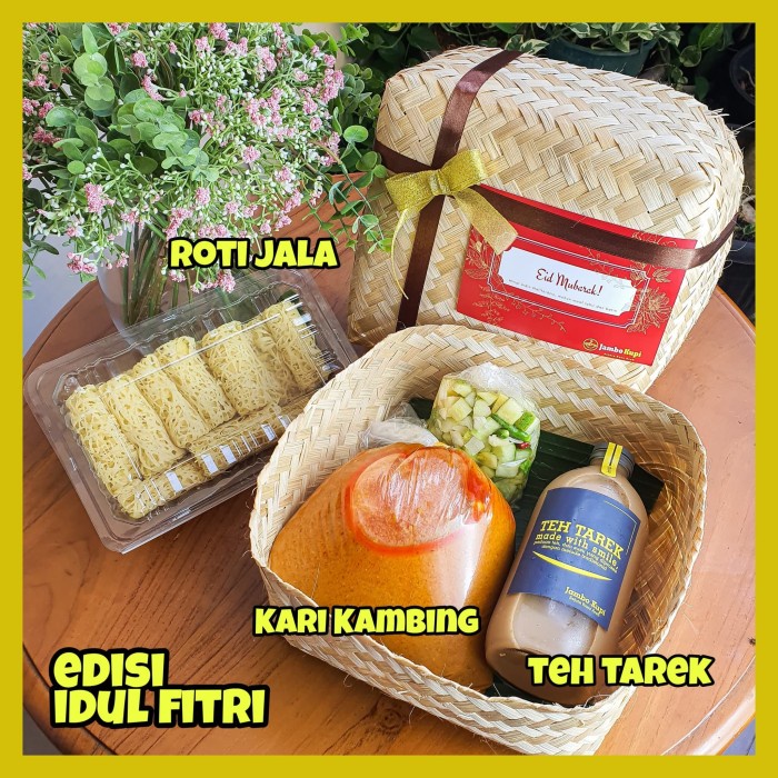 

Hampers Hampers Roti Jala Kari Ayam 500 Gr & Teh Tarik