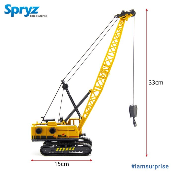 Miniatur Spryz Construx 1:55 Crane Mainan Miniatur