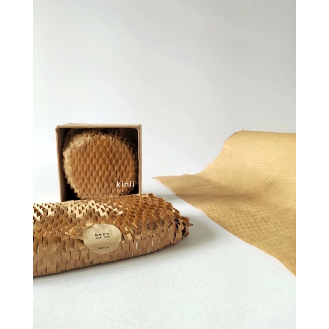 kraft paper honeycomb bubble wrap eco friendly kertas bungkus