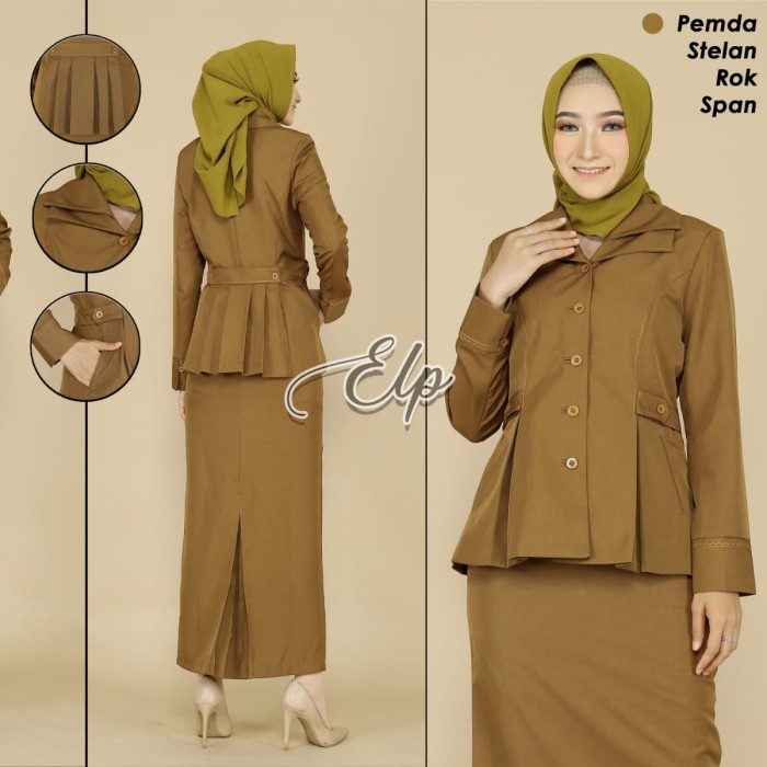 Terlaris Blazer Wanita Seragam Dinas Pemda Baju Khaki Guru Baju Pns