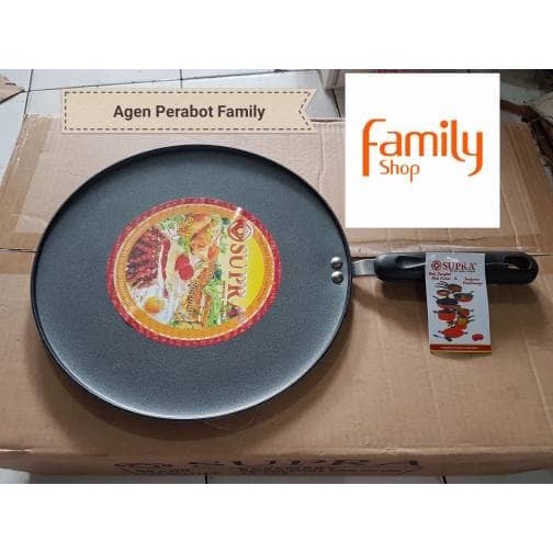 grill pan  SUPRA ROUND GRILL PAN TEFLON ALAT PEMANGGANG SERBA GUNA 30 CM TEBAL(C3U3) grill pan suggo