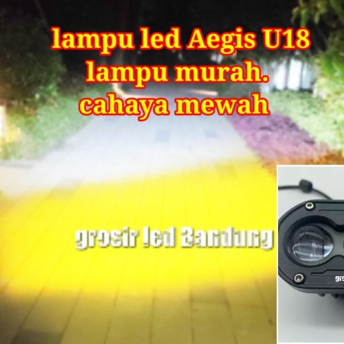 lampu led Aegis U18 lampu sorot super terang utk motor dan mobil