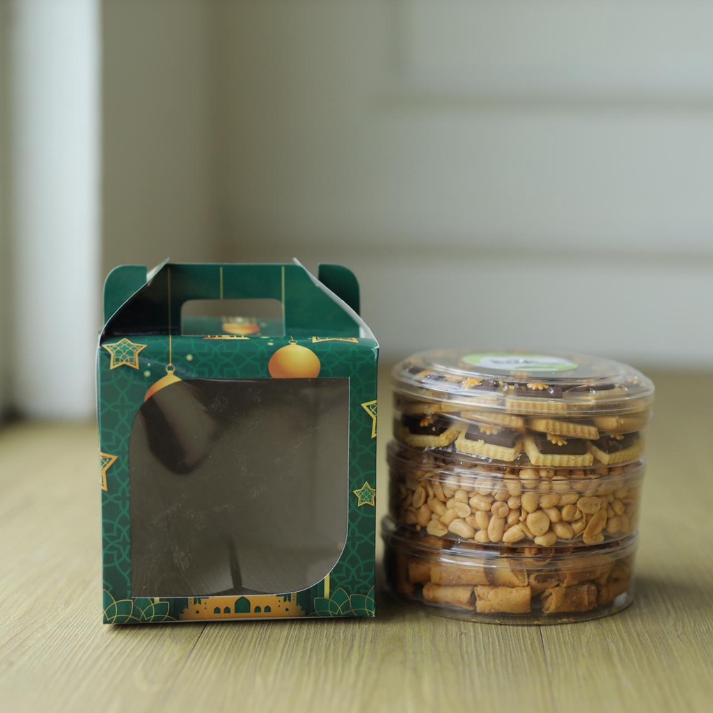 Hampers Toples 500gram Isi 3 Premium Kue Kering Nastar Coklat Mede Putri Salju Sagu Keju Kastangel N