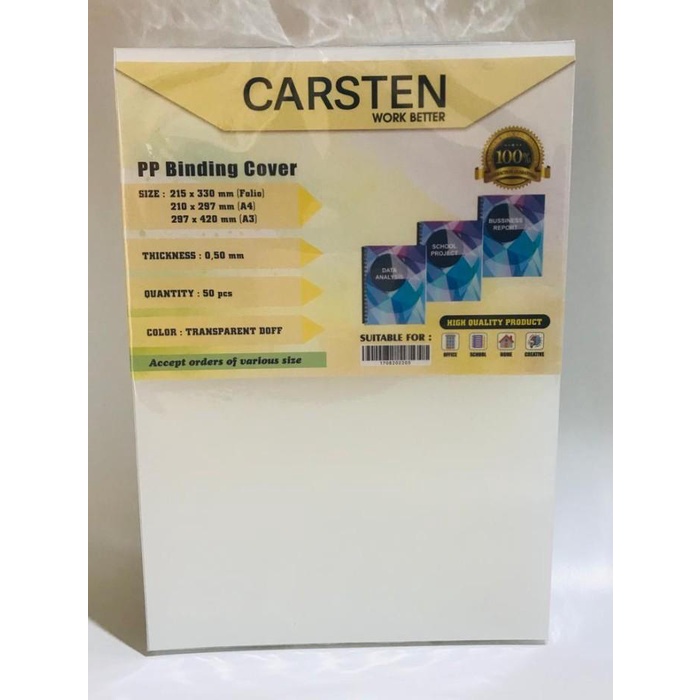 

Terlaris Rak Cover Mika Jilid Doff 0.50Mm A4 Isi 50 Lembar