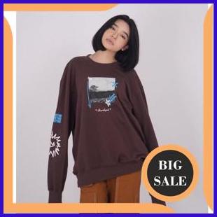 Rarekynd Zink Crewneck Choco - Sweater Tidak Berkerah Unisex Cokelat parts 54PR23