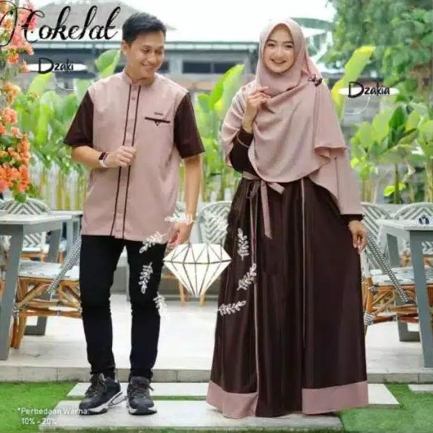 TMB.30Ap23ᴱ ▫ Gamis Couple zakia / gamis couple pasangan dress kondangan suami istri