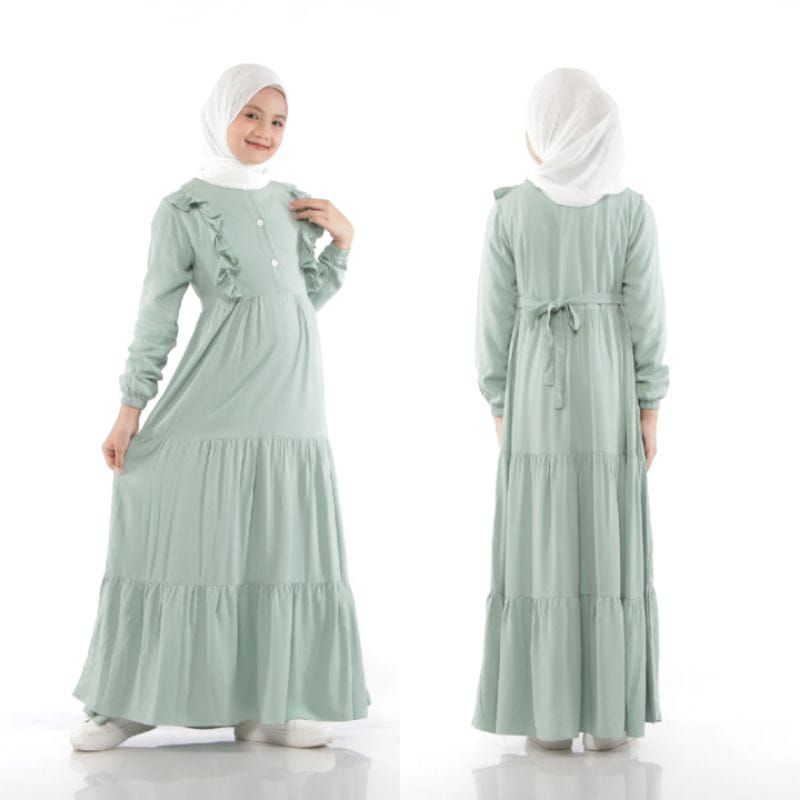 gamis anak azeera/ gamis modern anak/ gamis kekinian