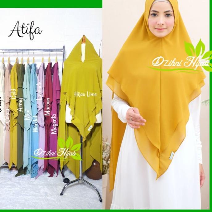 Khimar Syari Premium 2 Layer Jumbo Ceruty Kerudung Syari Jumbo Ceruty Hijab 2 Layer Jilbab Syari Khi