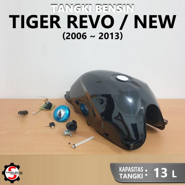 Tangki Bensin Tengki Motor Tiger New Revo, Hitam, Tebal