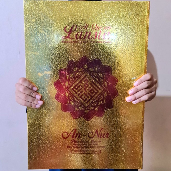 alquran lansia cover emas jumbo A3 kertas hvs,quran manula ORIGINAL