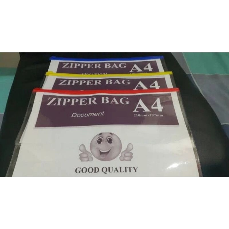 MAP ZIPPER PLASTIK DENGAN SELETING / DOMPET PERALATAN KANTOR / TAS PENYIMPANAN DENGAN SLETING / COVER SELETING / MAP DOKUMEN PLASTIK UKURAN A4 DAN DOKUMEN PERLENGKAPAN KANTOR A5