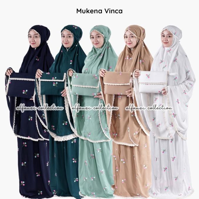 Mukena Vinca Dewasa Jumbo Rayon Bordir / Mukena Rayon / Mukena Bagus