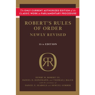 

Robert's rules of order: newly revised ; 11th edition