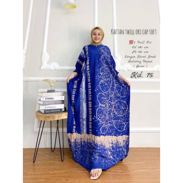 KAFTAN TWILL ORI MALAMAN ABSTRAK SUPER CVA78