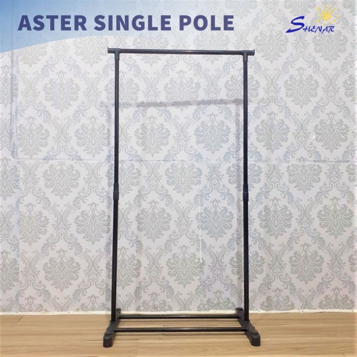hanger SHENAR, STAND HANGER SINGLE / STAND HANGER DOUBLE / GANTUNGAN BAJU - ASTER SINGLE(C9J6) grati