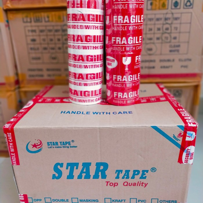 

HRG DISKON lakban fragile merah 6 pcs
