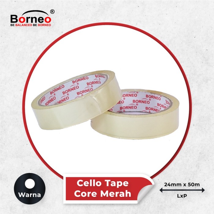 

SALE 6 ROLL - Borneo Cello Tape CM 24mm x 50m