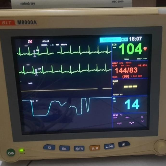 Patient Monitor Ecg Resp Temp Nibp Spo2 Hr Pasien Multi Parameter