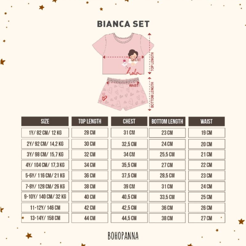 BOHOPANNA Boho Panna x The Overtee - Bianca Set 1-14Y