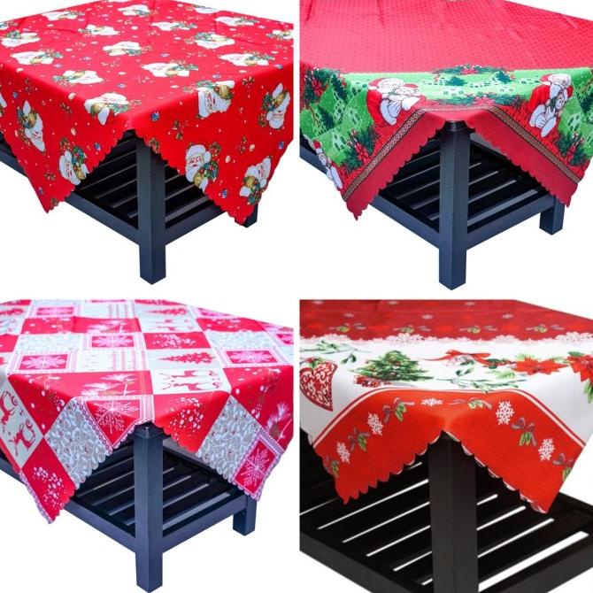 Taplak Meja Natal 120 x 150cm-Taplak Meja Motif Natal-Taplak Meja Tamu