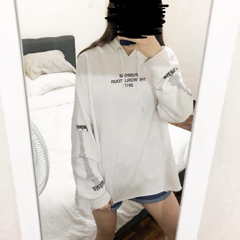 H&M x Justin Bieber Purpose Tour Hoodie White — ORIGINAL 100%