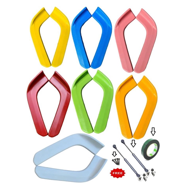 Terlaris Winglet Lips Bumper Depan Universal Warna Berkualitas Winglet Mobil