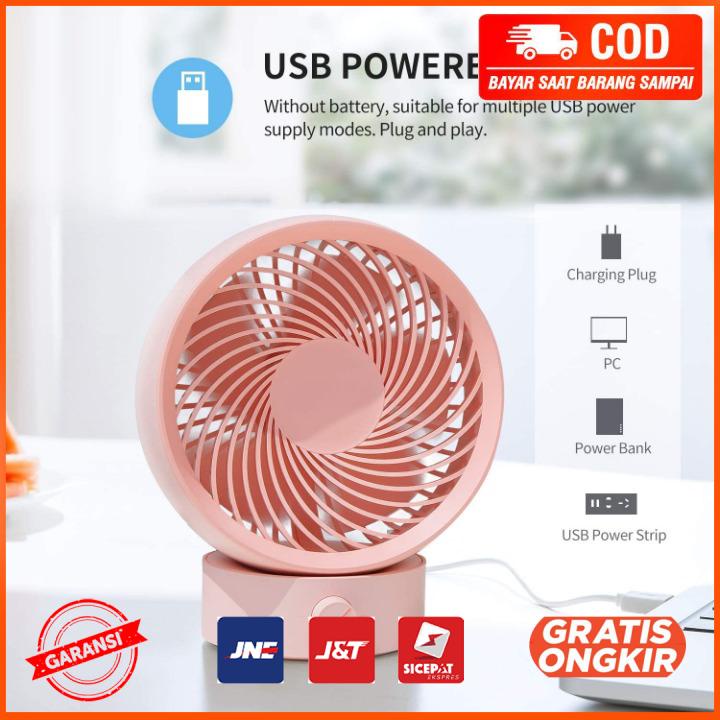 Kipas Mini Meja Desk Fan Adjustable Speed USB 330