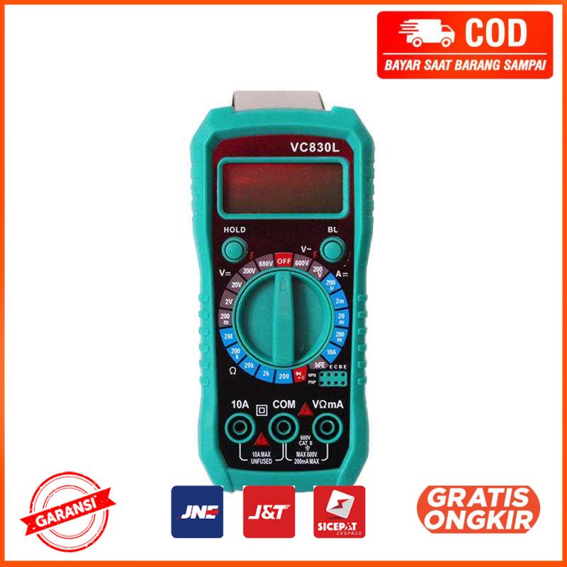 Digital Multimeter Voltage Tester LCD Backlit 1999 Counts VC830L