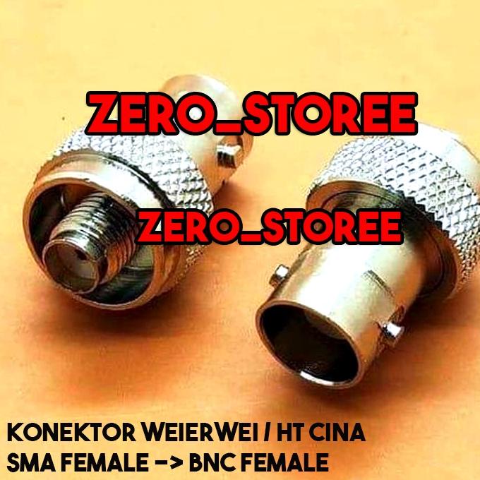 Dijamin Ori>/ Werwei konektor Weierwei SMA female ke BNC female Konektor 3288 SMA cewe ke BNC cewe b