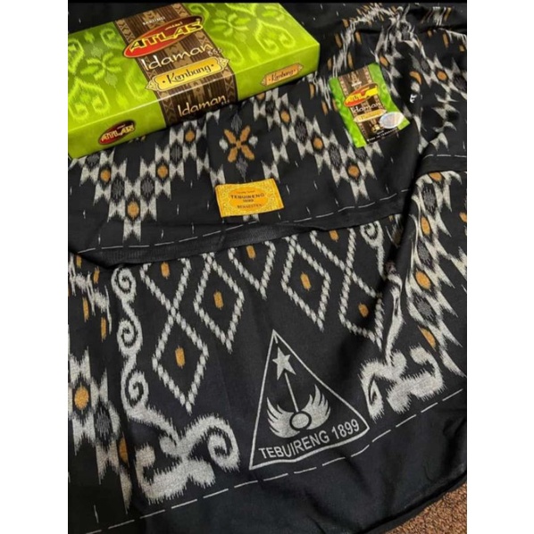 sarung atlas super premium | Sarung Atlas Tebuireng | Sarung Hitam Motif Tebuireng