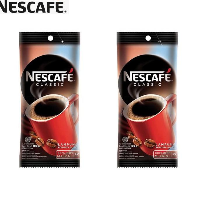 

✔️ Nescafe Classic Kopi Hitam Instan Pouch 100 gr