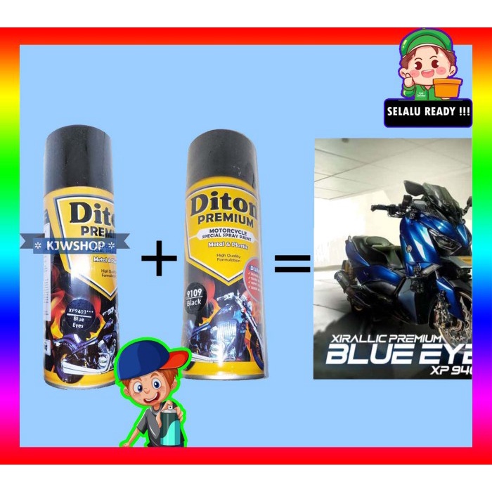 Paket Diton Premium Xirallic Biru XP 9403 Blue Eyes dan Black 9109 murah