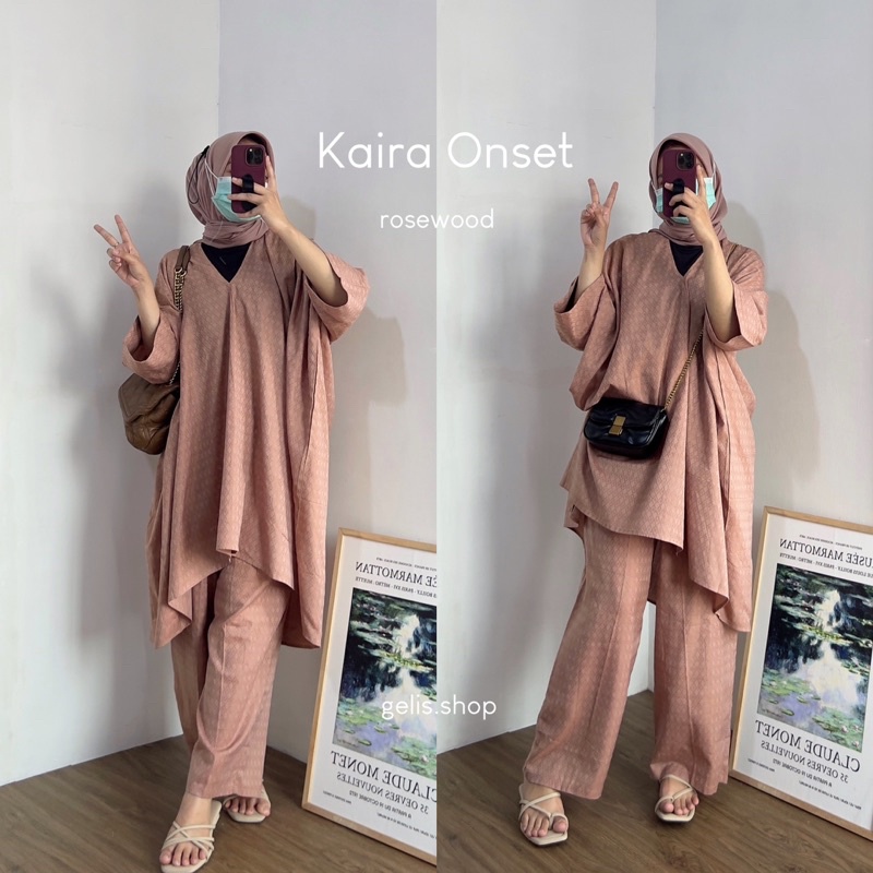 KAIRA ONSET / BAJU ONSET/ BAJU STEL/ BLOUSE SATU SET