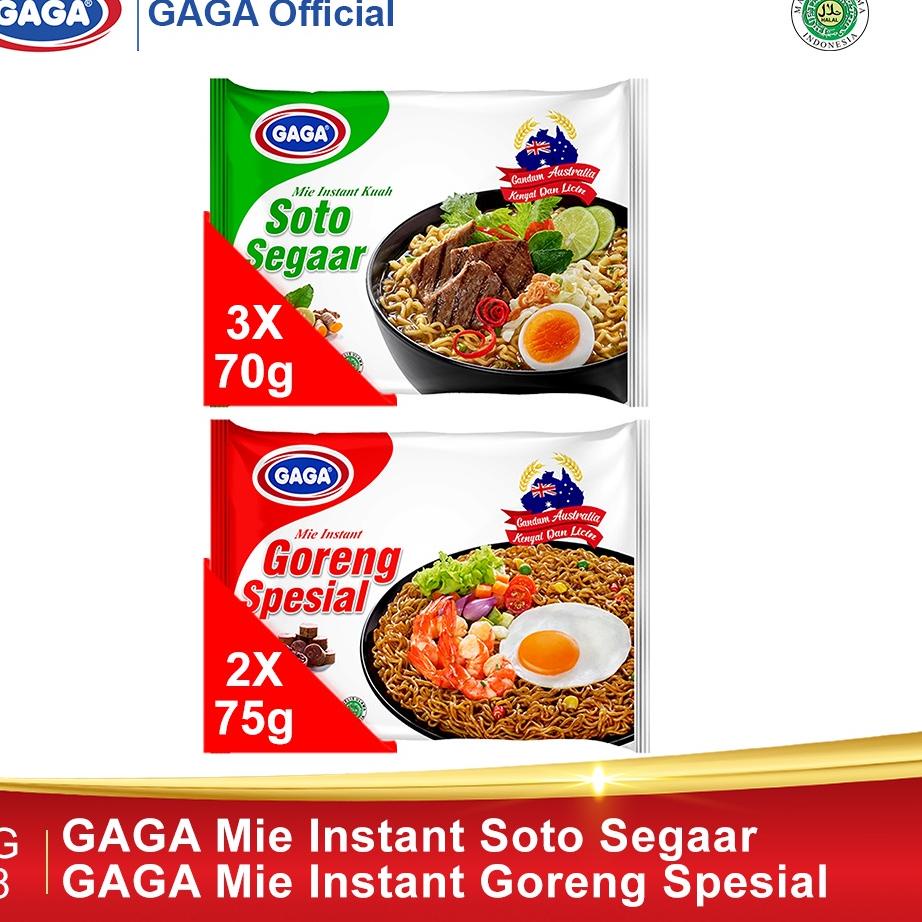 

Id0r5Qf Cepaat GAGA Mie Soto Segaar 70g 3pcs, GAGA Goreng Special 75g 2pcs (GG68)