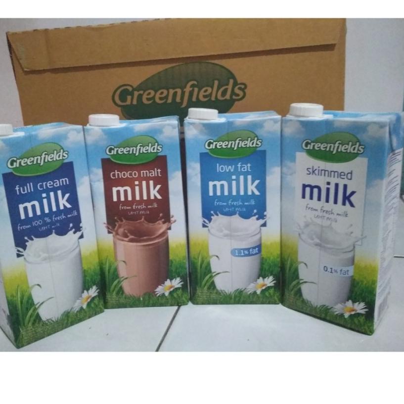 

Harga Promo u1U5gSusu Greenfield Greenfields UHT 1000ml 1000 ml 1L 1 liter full cream skimmed low fat choco malt