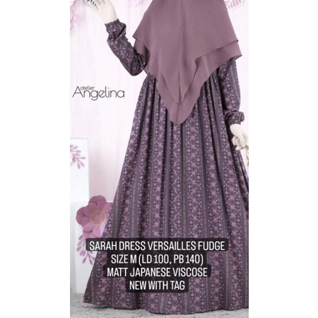 SARAH DRESS VERSAILLES FUDGE SIZE M ATELIER ANGELINA
