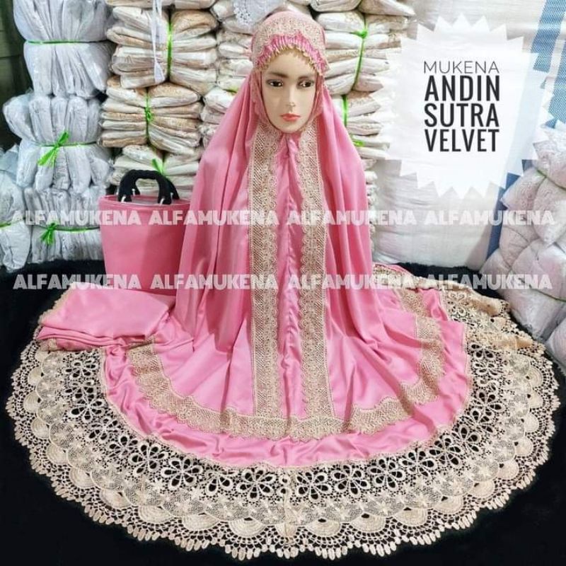 MUKENA DEWASA ANDIN PREMIUM SUTRA VELVET
