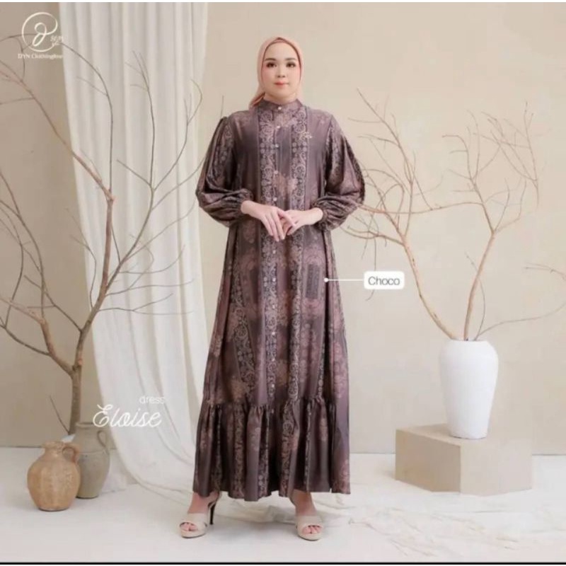 A Elois Dress Dior Silk Gamis Busui
