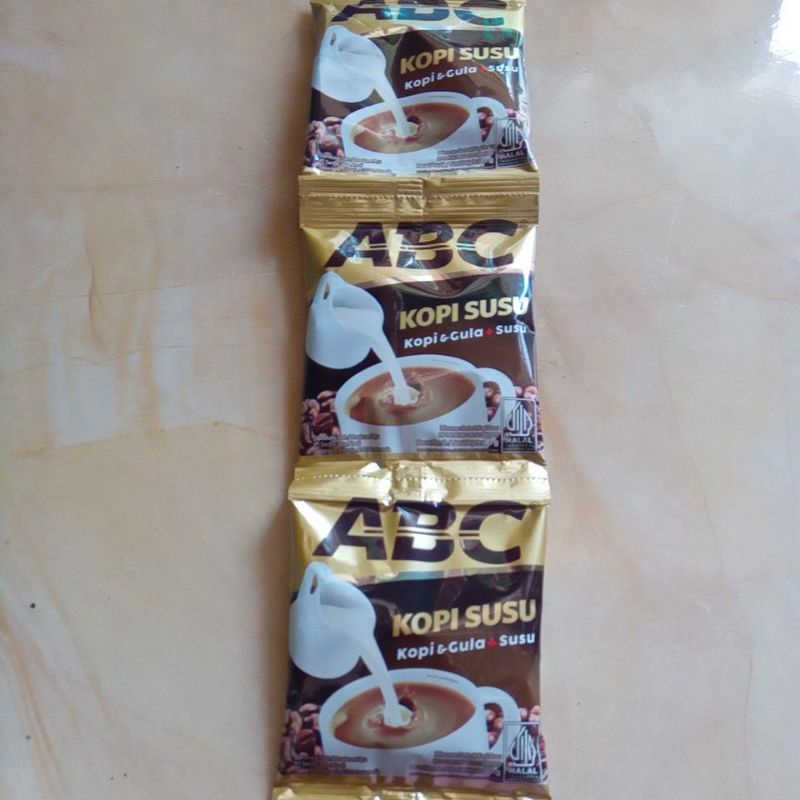 

Kopi Susu ABC Kopi & Gula + Susu 30 Gram Sachet Eceran